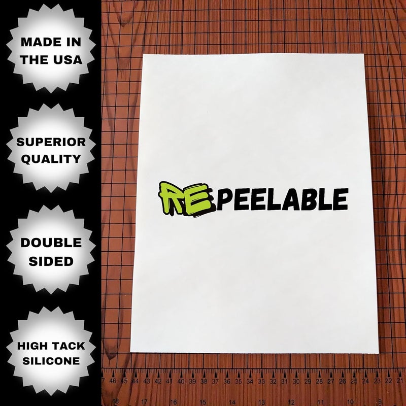 RePeelable Paper, Double Sided Silicone Release Backing for Collecting Organizing and Rearranging Sticker Collections, 8.5x11” Refill Pages for Blank Storage Albums, Reusable Book Inserts, 25 Sheets - Image 4